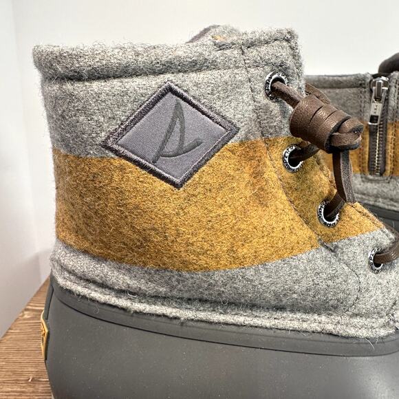 Sperry Saltwater Wool Embossed Duck Boot Womens 6M STS84373 Utility Gorpcore - Picture 5 of 9